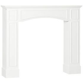 Modern Fireplace Mantel, Surround Mantels for Fireplace with Decorative Pattern Interior Width 29" White (Option: White-1215x290x675 mm)